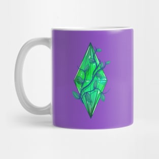 Spring green plumbob with a sprig of plant Mug